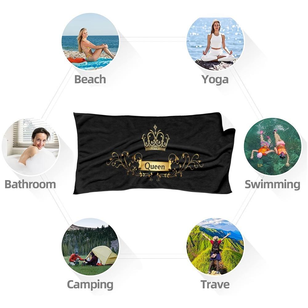 Cheers-Themen-Strandtuch, Gelbes Retro-Toast-Druck-Badetuch, Schnelltrocknende Große Pooldecke für Urlaub & Dusche 1 Stück