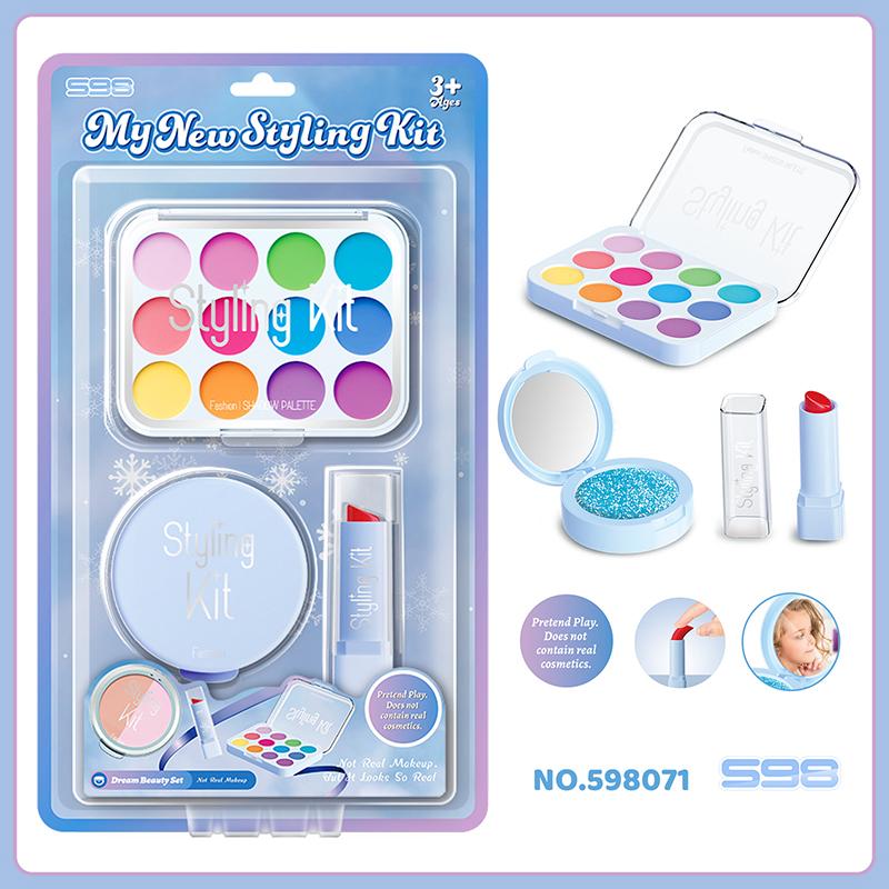 

Girl Simulation Cosmetics Set Pretend Makeup Game Lipstick Eyeshadow Model Set House Party Activities Role Play Girls Toys Gifts