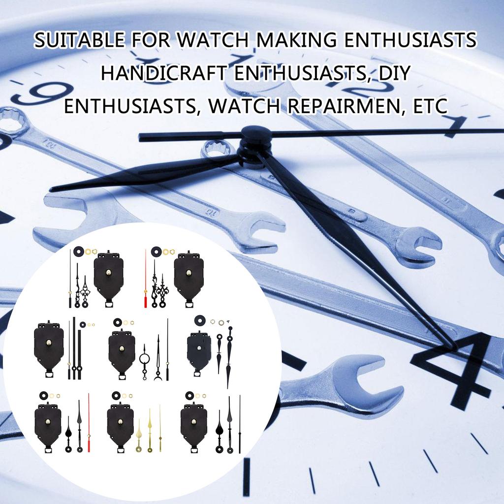 Pendulum Clock Movement Kits Wall Clock Repair Parts with Different Hands Clock Mechanism for Timepiece Replacement
