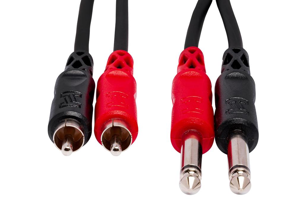 Hosa 6m Mono Phone Plug x 2 to RCA x 2 Audio Cable CPR-206