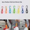 2pcs Safety Outdoor Gloves Clip Plastic Protective Gloves Clip Mountaineering Buckle Hat Clip