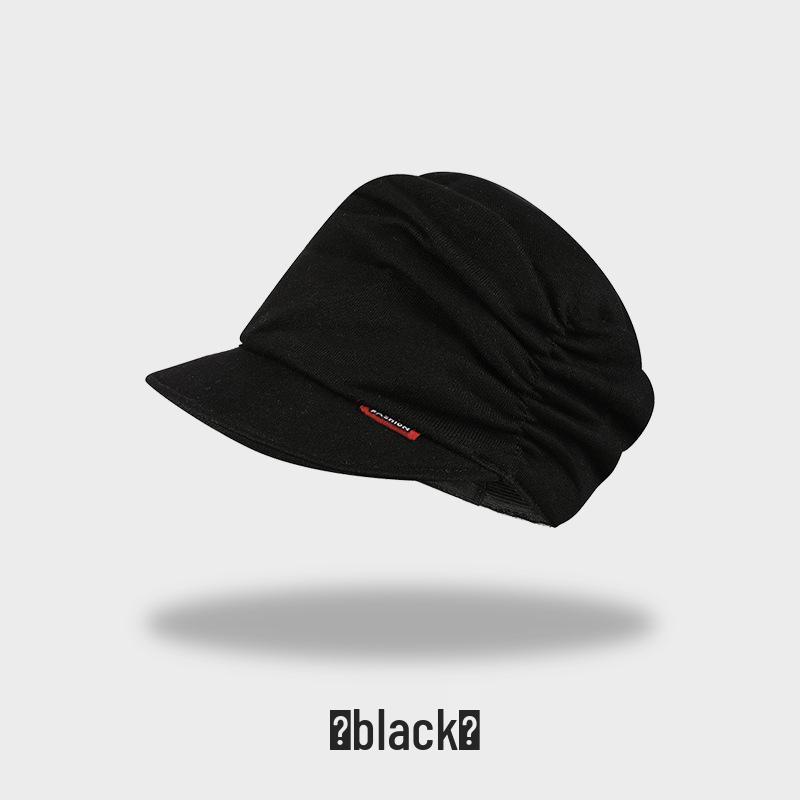 

Женский хлопковый берет в корейском стиле - Осенне-зимняя мода для большого обхвата головы One Size чёрный