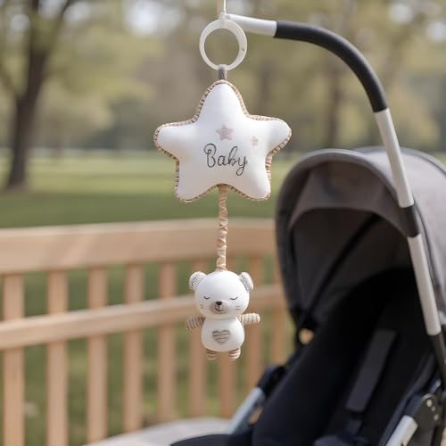 Baby Stroller Rattle | Hanging Musical Toy | Soothing Lullaby Sensory Stimulation Early Learning Toy for Newborns Infants Boys Girls