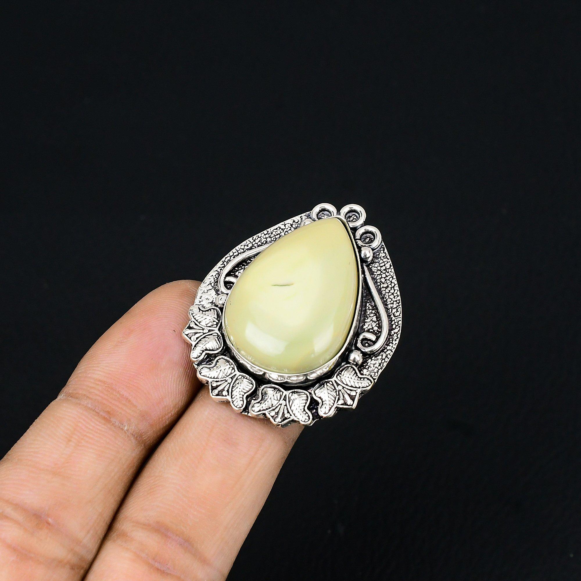 Birthday Gift For Her Natural Imperial Jasper Promise Ring Size 7 925 Silver 7