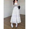 White Lace Cake Skirt, Slim Waist and Petite, Perfect for Women's Early Autumn Fashion