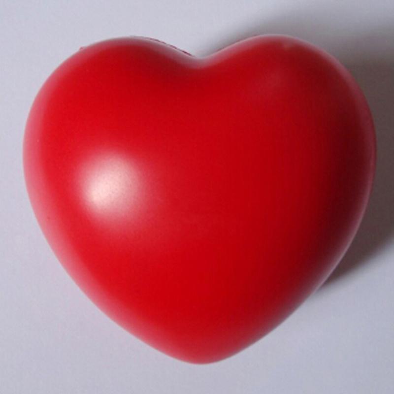 Heart Shaped Stress Relief Squeeze Soft Foam Ball Hand Wrist Exercise Baby Ball KTY
