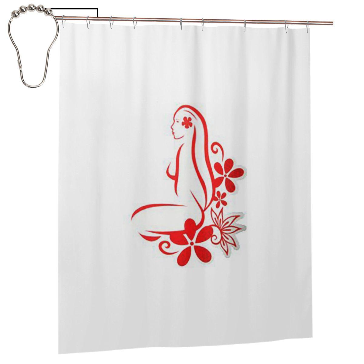 

Hinano Tahiti Shower Curtain Bathroom Polyester Waterproof Bath Curtains With Hooks W60H190(CM)-1 Pcs
