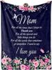 1PC Gift To Mom Thin Blanket for Anniversary Birthday Mothers Day Fathers Day for Mom Dad Wife Sister Grandma Abuela Soft Throw