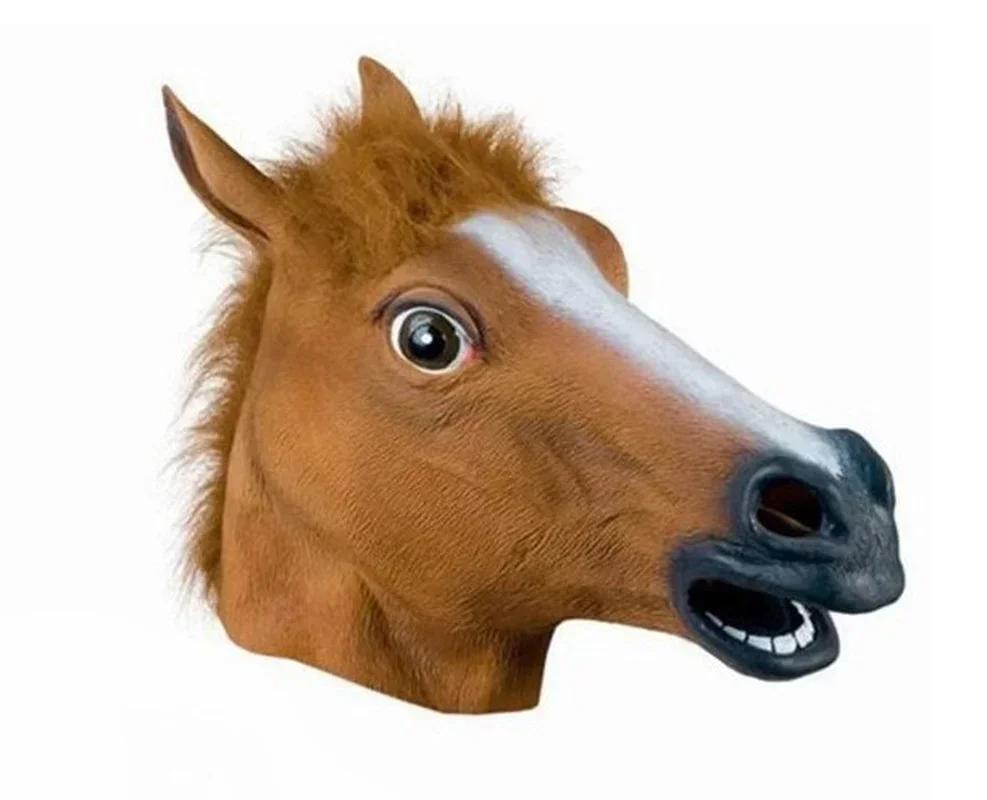 1 Pcs Horse Head Mask Cosplay Costume Party Funny Halloween Horse Head Mask Headgear