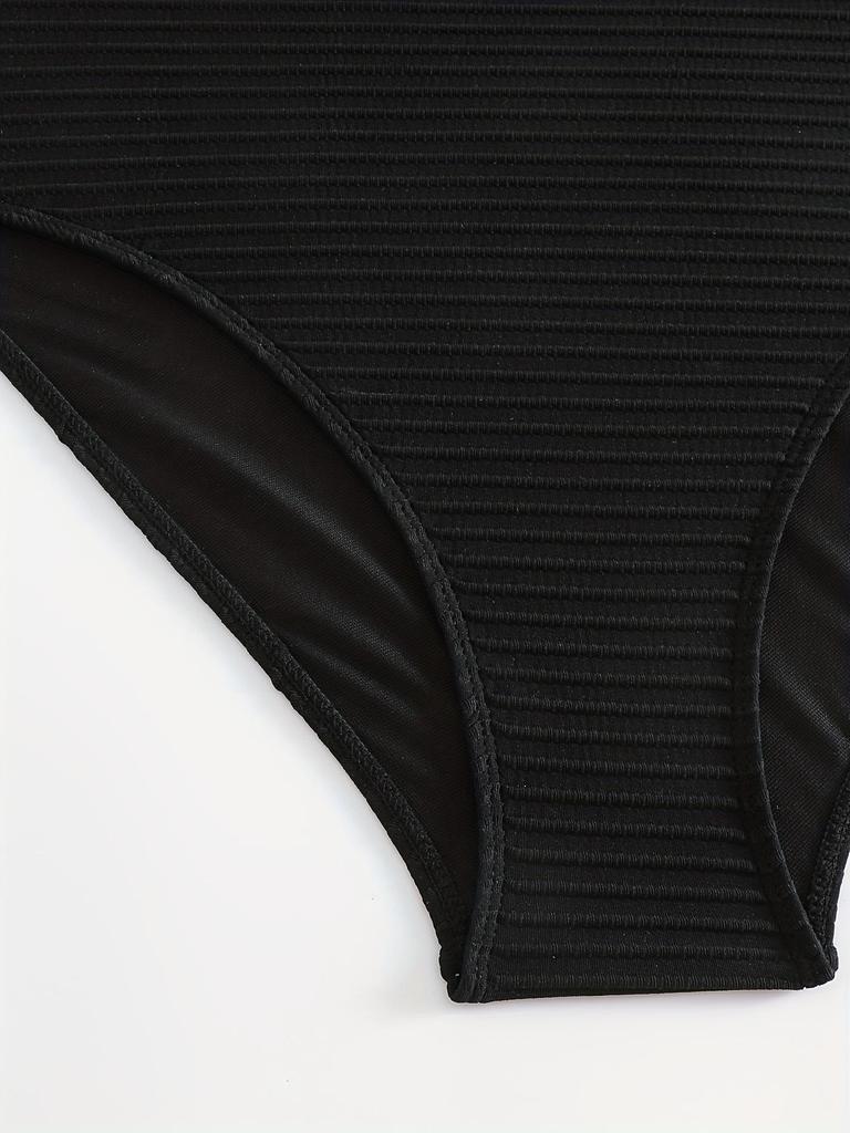 2026 Women's High-Waisted Backless One-Piece Swimsuit - European & American Style