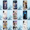 Lovely Kitten Anime Phone Case For Samsung Galaxy A07 4G Painted TPU Black Back Cover A 07 Soft Silicone Protective Fundas