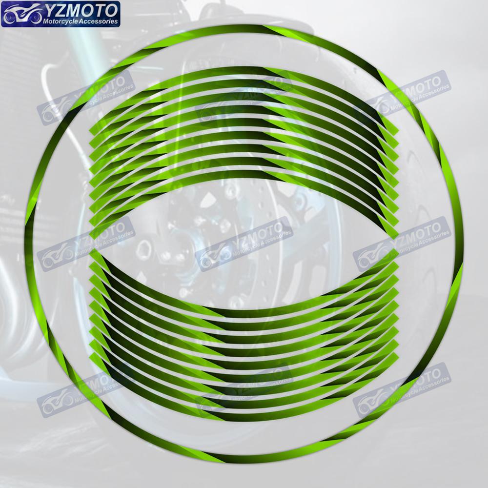 Motorcycle Reflective 17 Inch Wheel Stickers Racing Rim Stripe Tape Hub Decal Motorbike For Yamaha YZF R1 R6 R7 FZ1 FZ6 FZ8