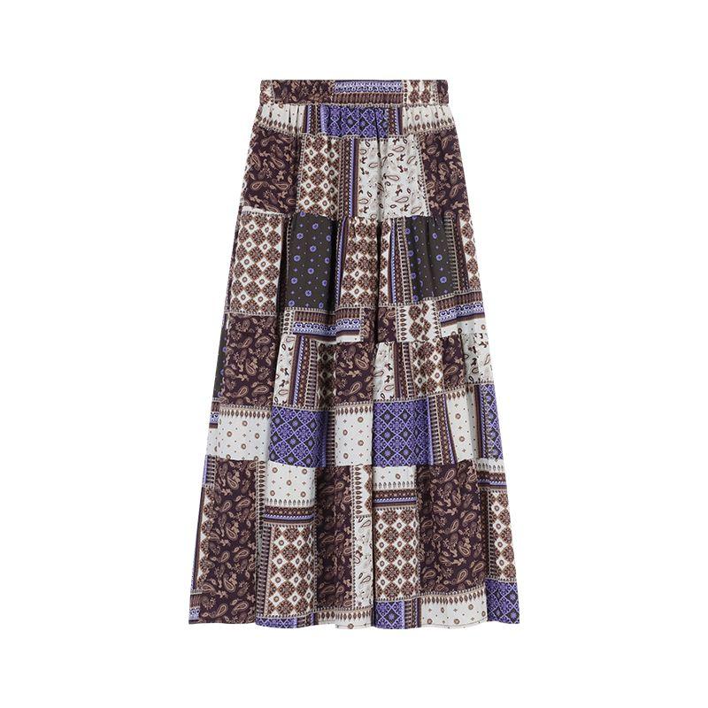 

Women s Kumikumi Vacation Style A- line Skirt Blouse Skirt 2409 One size