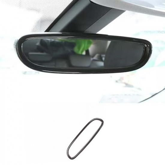 Black Wood Rearview Mirror Frame For BMW 2 Series Touring Middle Console 2015-19