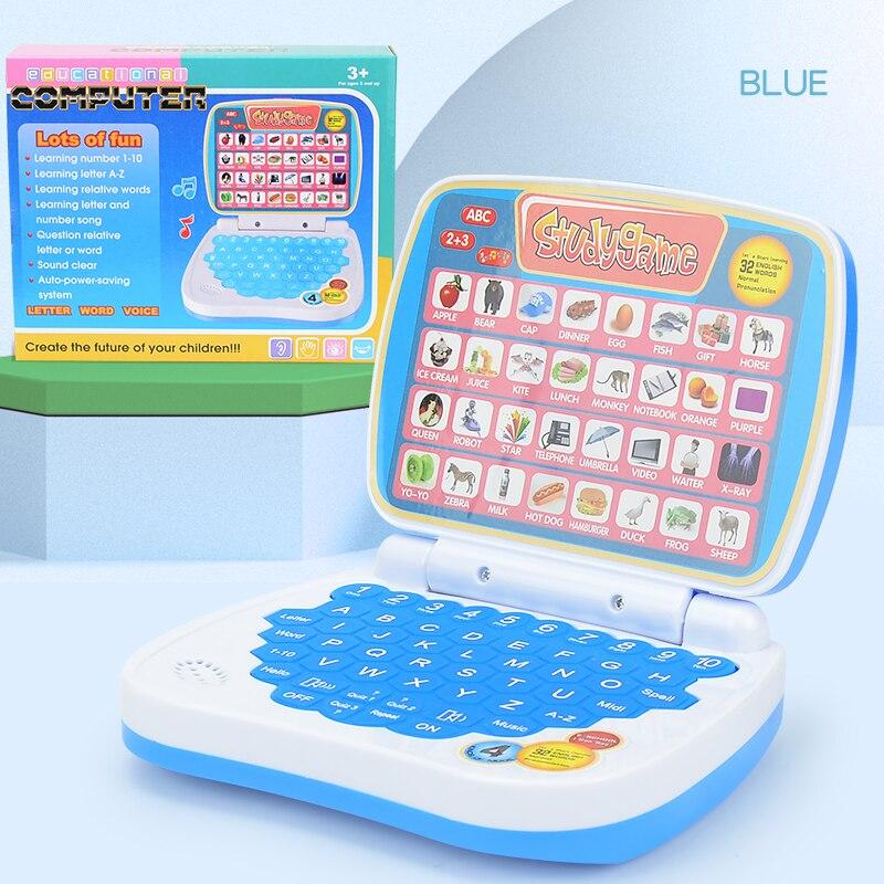 English Learning Small Laptop Toy for Kids 2-3 Years. Boys and Girls Computer for Aphabet ABC.Numbers.Words.Spelling.Maths.Music