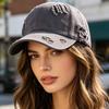 New Style Women's Vintage Distressed Baseball Cap Leopard Print Ripped Sun Hat Casual Streetwear Outdoor Cap