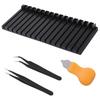 Rubonarie Gunpla Runner Stand Tool Set for Plastic Models (Black, 16 Pieces)