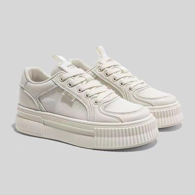 Platform White Shoes Women's  Summer New Student Mesh Versatile Casual Shoes Platform Casual Hollow-out Sneakers
