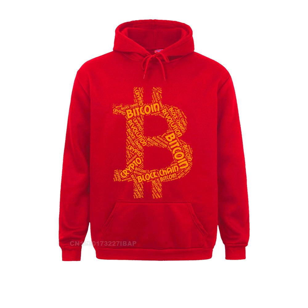 Bitcoin Revolution Block Chain Crypto Word Harajuku Hoodies Cryptocurrency Crew Neck Hoodie Jacket Cotton Men