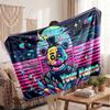 Five Nights At Freddy’s Personalized Flannel Blanket, Custom Printed Text Name, Warm Soft Blanket For Couch Bed