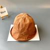 Linen Crimped Small Edge Plain Basin Hat Summer Breathable Thin Loose Sense Wear Versatile Bucket Hat Couple
