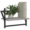 VidaXL Wall Shelves with Bars 2 Pcs Sonoma Grey 40x25x30 Cm 836241