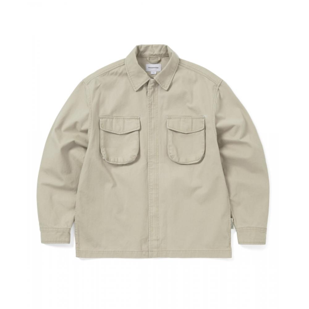 Thisisneverthat Washed Zip Shirt Stone S
