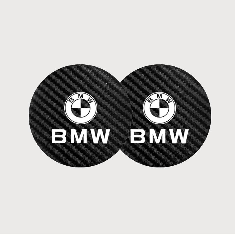 2Pcs Car Coaster Water Cup Mat Non-Slip Pad For BMW E91 E28 X3 X1 Performance F30 F40 F10 E90 F20 E46 E60 E70 E39 E36 E87 X7 E92 KS6