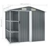VidaXL Garden Shed with Shelf Grey 205x130x183 Cm Iron