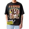 European Sizes Personalized Pet Photo Custom T-Shirt - Anniversary Gift for Pet Lovers - Soft Breathable Fabric -Men's Casual Casual Attire