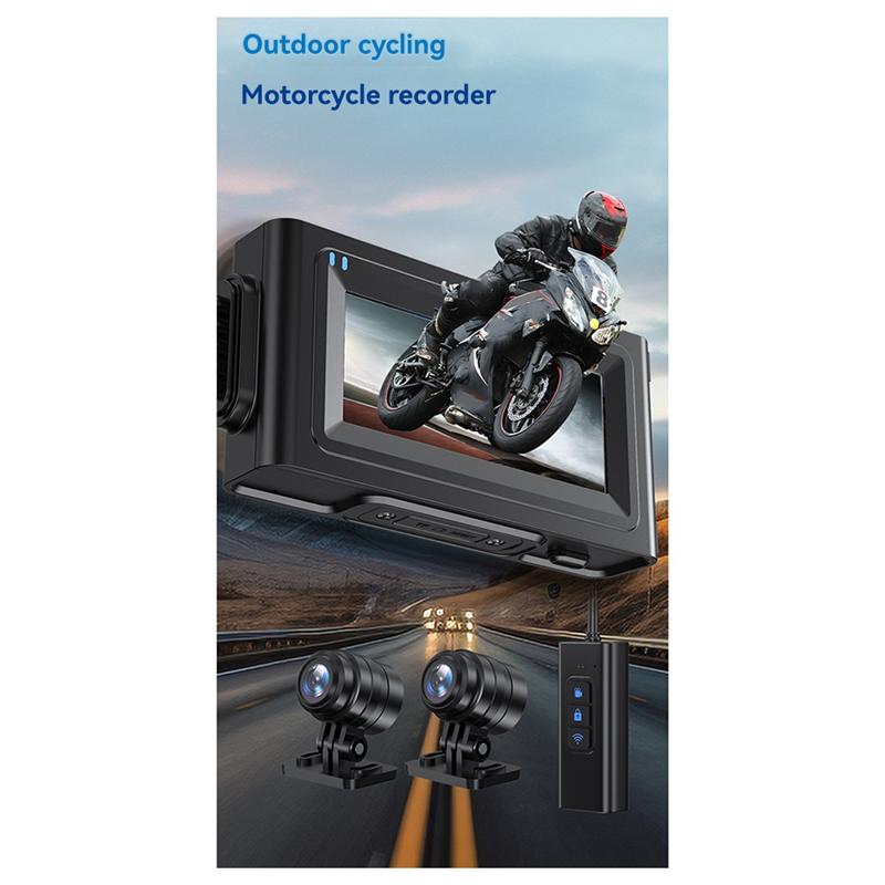 Driving Recorder Motorcycle Driving Recorder HD Motorcycle Driving Recorder Dual Record+WIFI+GPS+64G