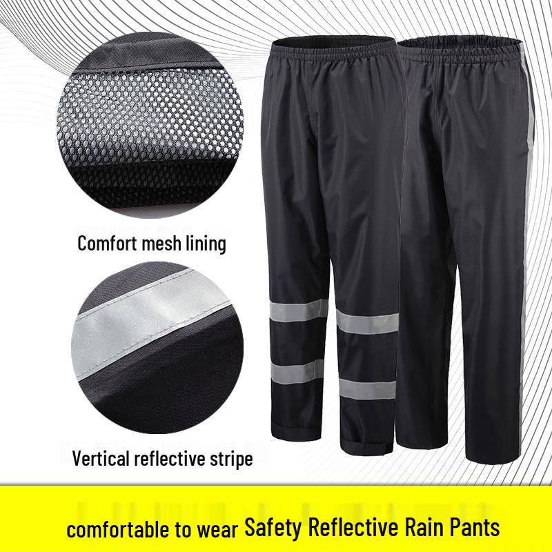 Unisex voděodolné dešťové kalhoty - Odolné, zesílený poloviční design pro dospělé