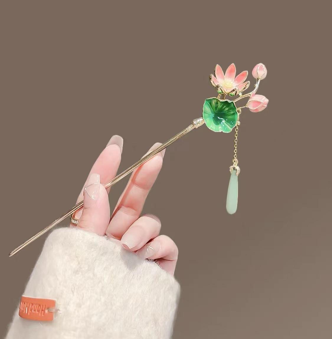 

Древности Китайский стиль Кисточка Заколка для волос для женщин Шпильки для волос Цветочные шпильки ручной работы Ювелирные изделия Аксессуары Украшения для волос