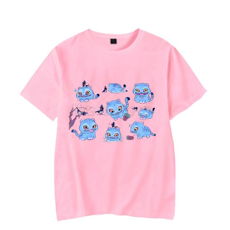 Cartoon Tiger KPop Demon Hunters Shirt Graphic Print T-shirts Women Men Short Sleeve Crewneck Tops Funny Korean Ulzzang Tshirts