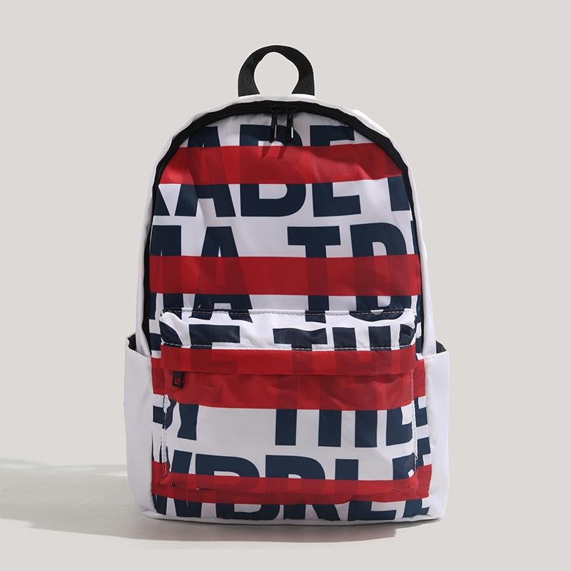 Korean style high-value fashion backpack - large capacity unisex rucksack for high school students - letter print laptop backpack for women