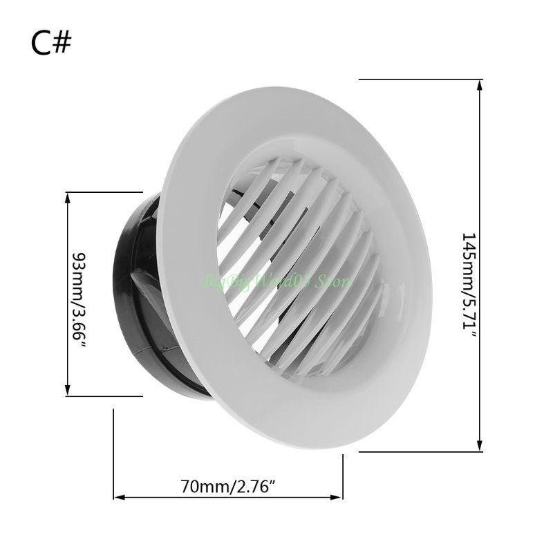 24TE Round Air Vent Extract Grille Diffuser Ducting Ventilation Cover 100mm