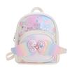 Childrens Cute Bowknot Wings Princess Backpack With Pu Material For Kindergarten Girls