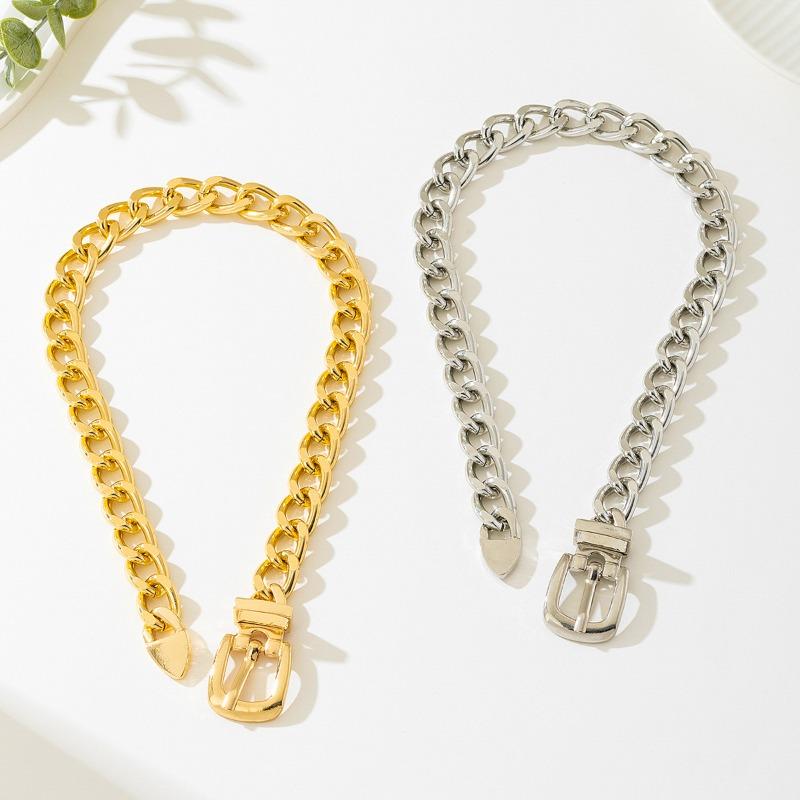 Meier Stylishhip Hop Casualsense of Design Cold Style Metal Belt Buckle Women's Jewelry Necklace