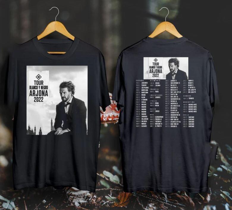 

Ricardo Arjona 2022 Tour Blanco y Negro T-shirt. S