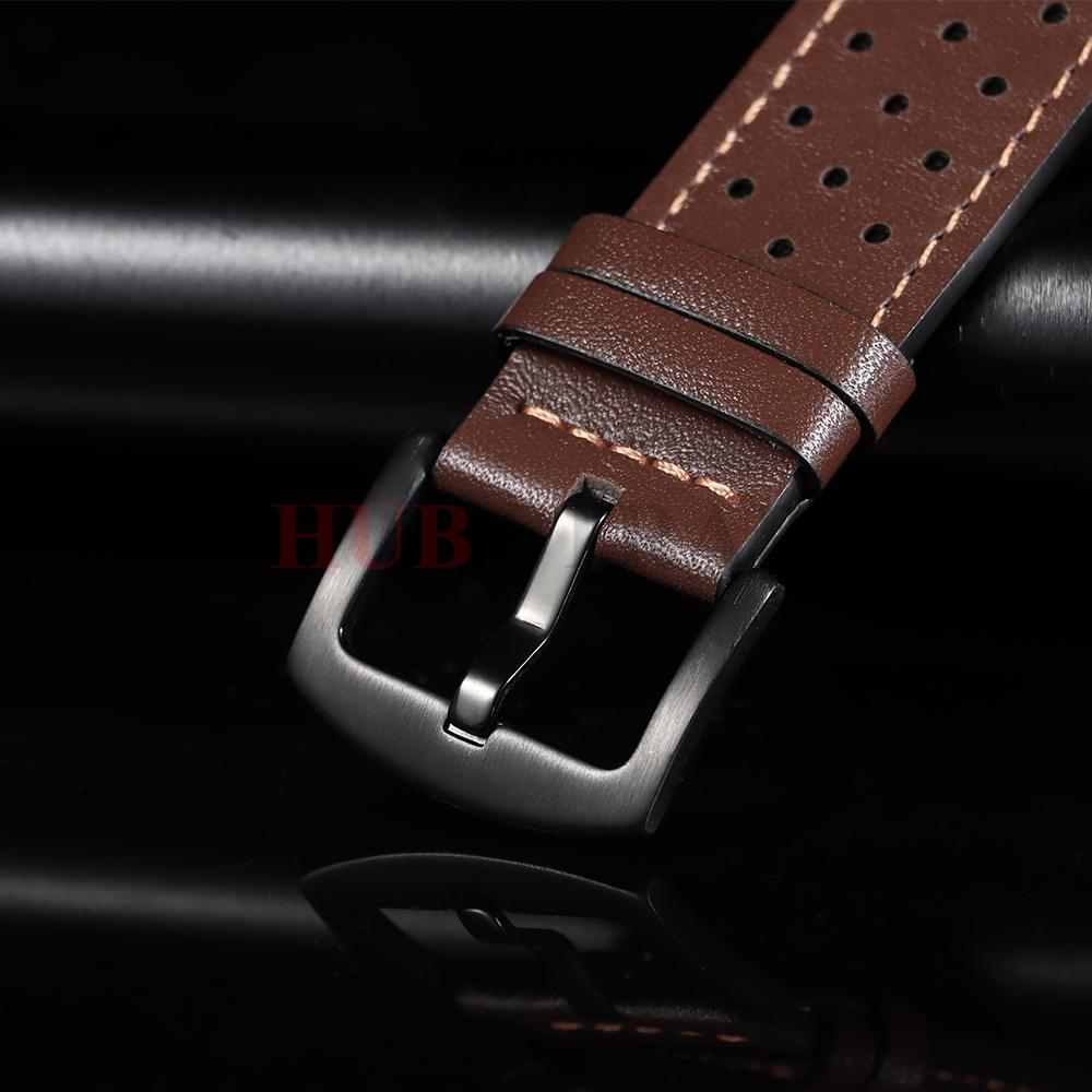 Soft Cowhide Leather Watch Strap 20mm 22mm Breathable Business Watchband Men Women for Huawei Watch GT5/4 Band Vintage Bracelet