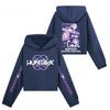 Kids' Long Sleeve Loose Pullover Letter Print Drawstring Hooded Sweatshirt