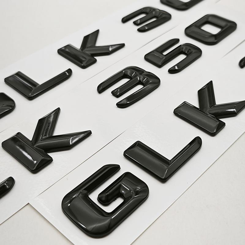 3D ABS Car Letters Logo GLK220 GLK300 GLK350 Badge Rear Trunk Sticker For Mercedes Benz GLK220 GLK300 GLK350 X204 Accessories