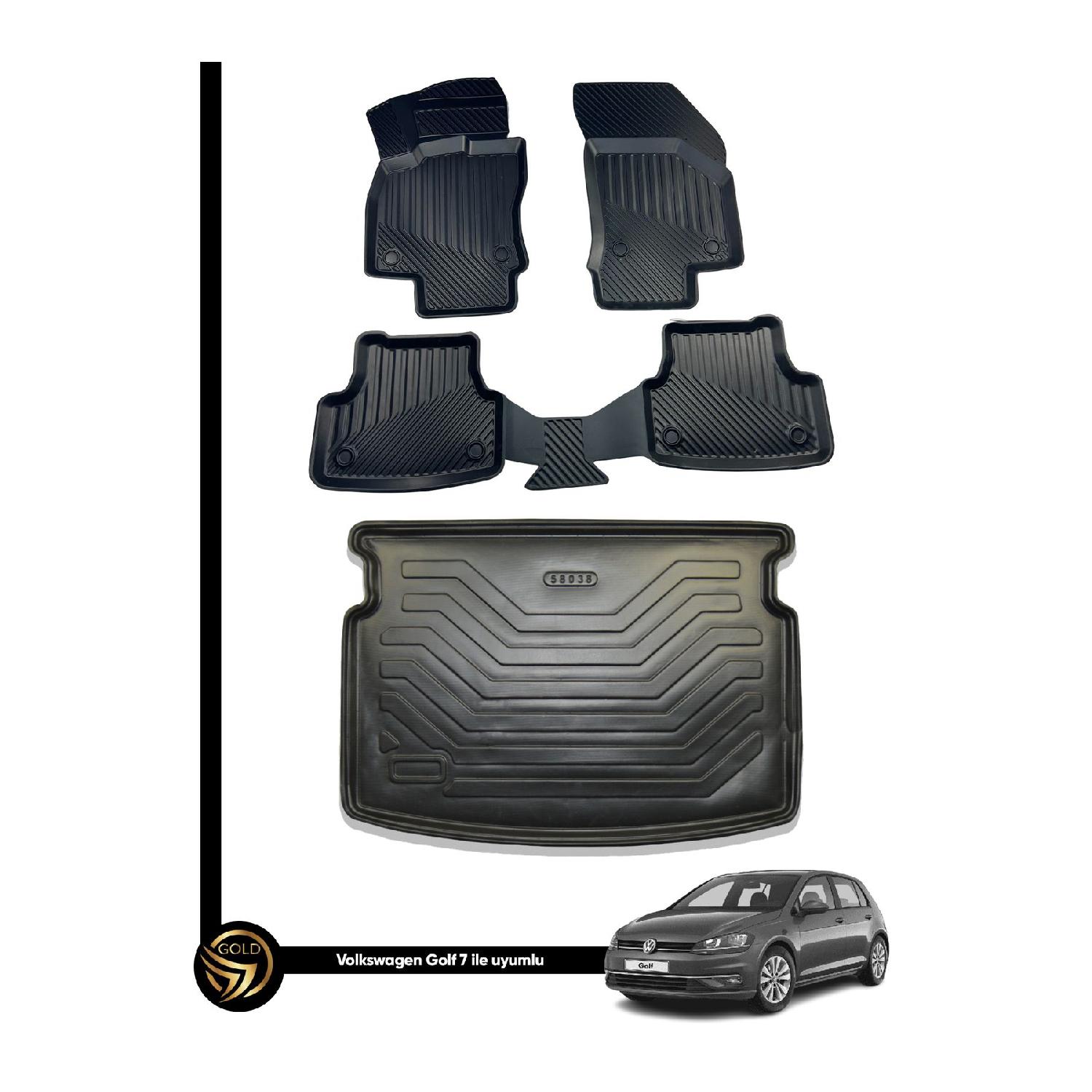 

Volkswagen Golf 7 3d Mat Luggage Pool 3d Set Of Two