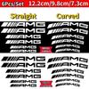 6Pcs for Mercedes Benz AMG W203 W204 W205 W211 W212 W213 W218 W463 W210 W176 W218 C63 E63 Car Brake Caliper Sticker Decoration