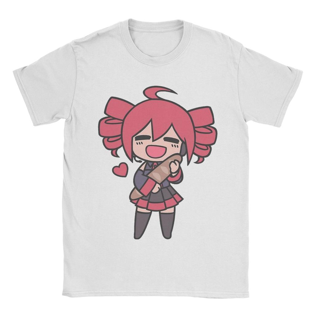 Unisex Unisexs Kasane Teto Cartoon Anime T-Shirt Virtuelle Idole 100% Baumwolle Oberteile Einzigartig Kurzarm Rundhals T-Shirts Geschenk T-Shirt