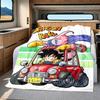 1 ks Flanelová deka s potiskem Dragon Ball Super, Vysoce kvalitní, Pro všechna roční období, Domácí dekorace, Teplo a pohodlí, Perfektní jako vánoční dárky