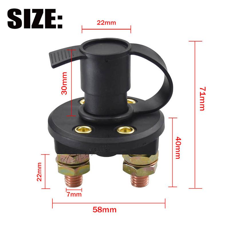 AD 12V Key Battery Isolator Disconnector Cut Off Main Kill Vehicle Modified Car Power Switch Car Battery Power Switch For Truck