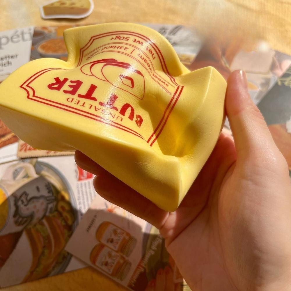 Squishy Simulated Butter Block Squeeze Toy Soft Stress Relief Slow Rising Sensory Fidget for Anxiety ADHD Autism Gifts for Kids