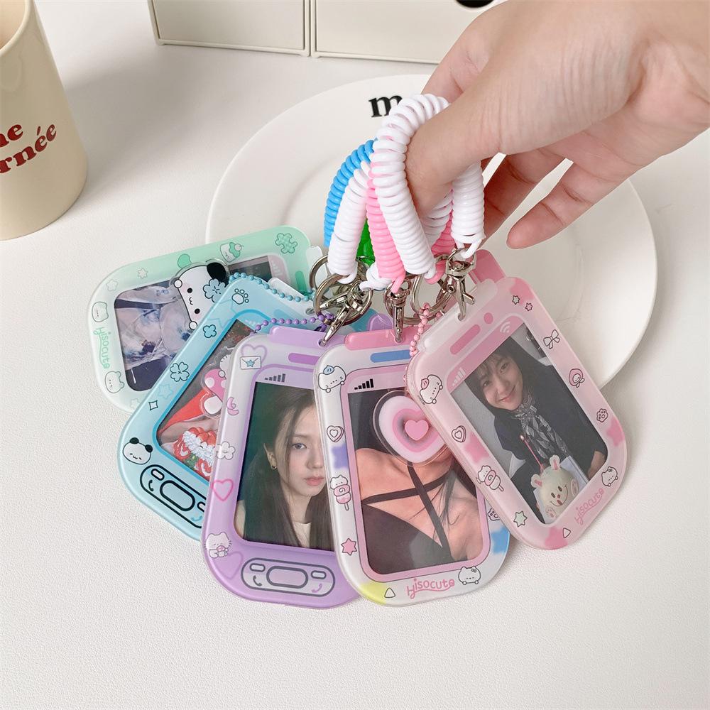 

Heavy-Duty Card Case Keychain Stargazer Card Holders Kawaii Student Meal/Bus Card Card Case синий