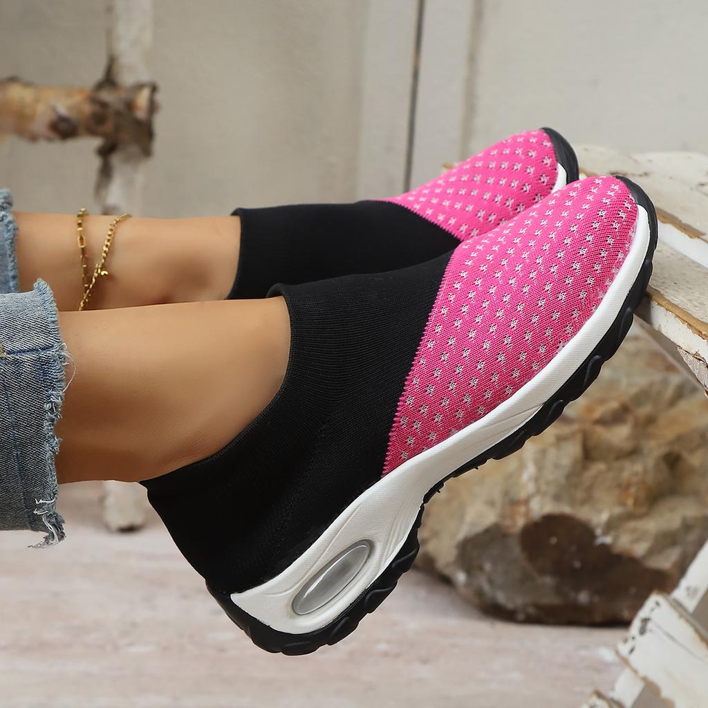 Fashion Women's Shoes Hollowed Out Mesh One Foot 2025 New Walking Shoes Thick Soft Sole Comfortablebreathable Casual Single Shoe